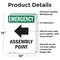 Signmission Assembly Point (Left Arrow) With Symbol, 10 in W x Rectangle, Vinyl Decal OS-2PACK-EM-D-1014-V-10430 - alternate 2